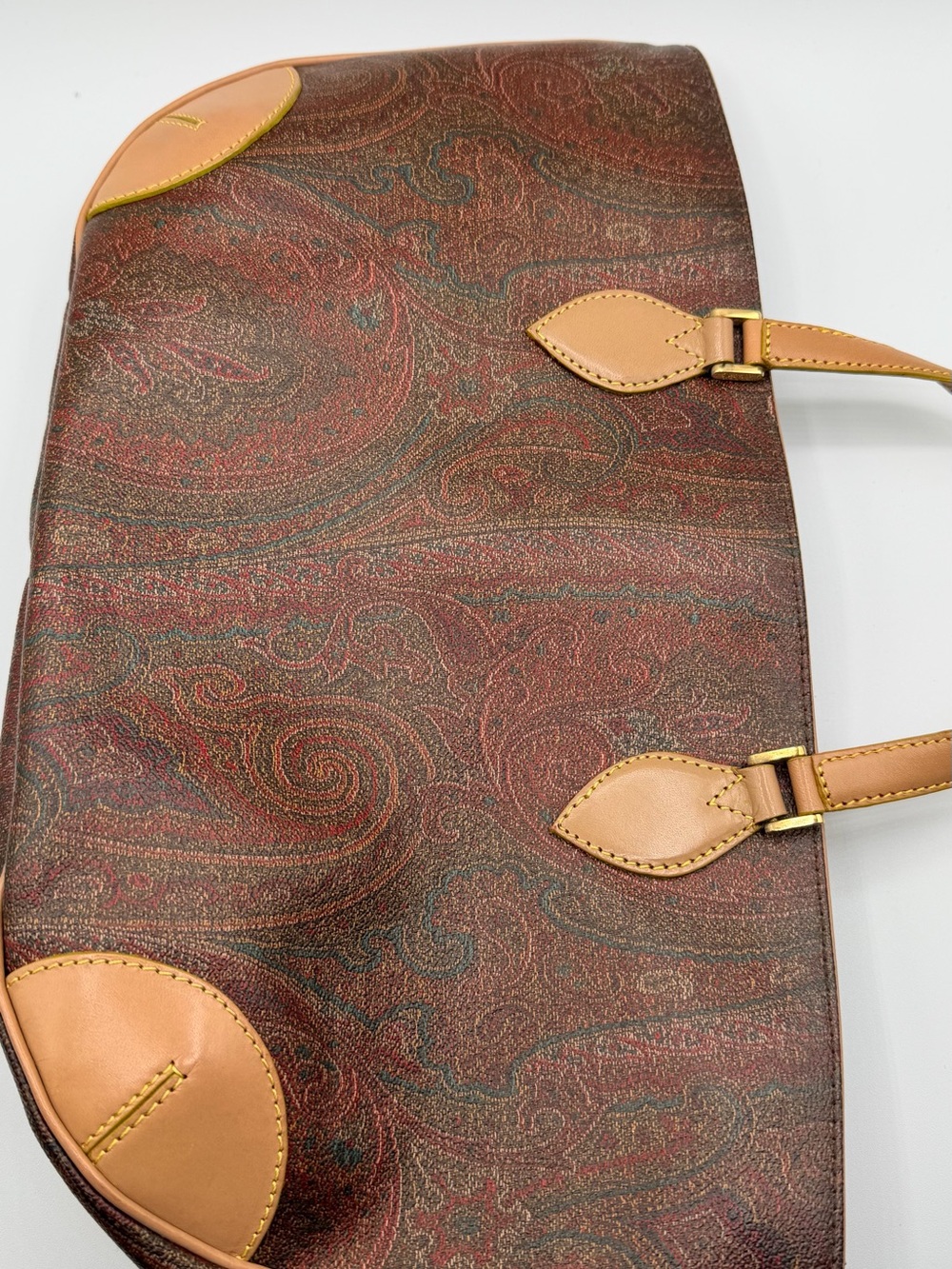 Etro Milano Paisley Coated Canvas Tote 👜 - Picture 13 of 17